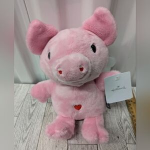 Hallmark Pink Plush Pig with Heart